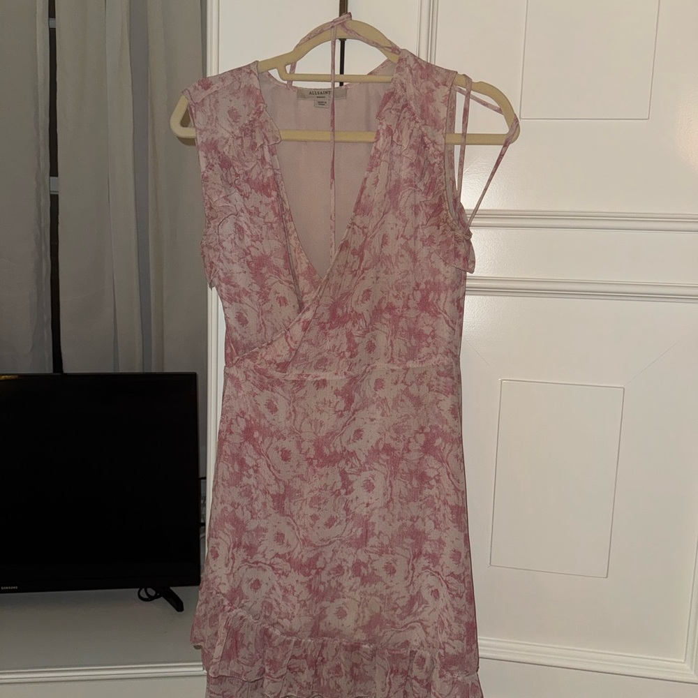 Floral Pink Ruffle Dress - Picture 3 of 5